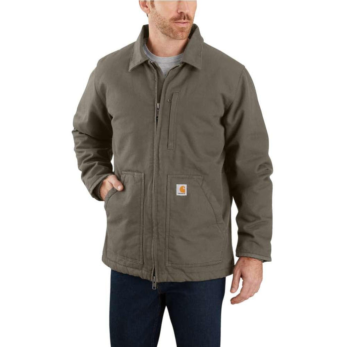 Carhartt Mens Washed Duck Sherpa Lined Coat