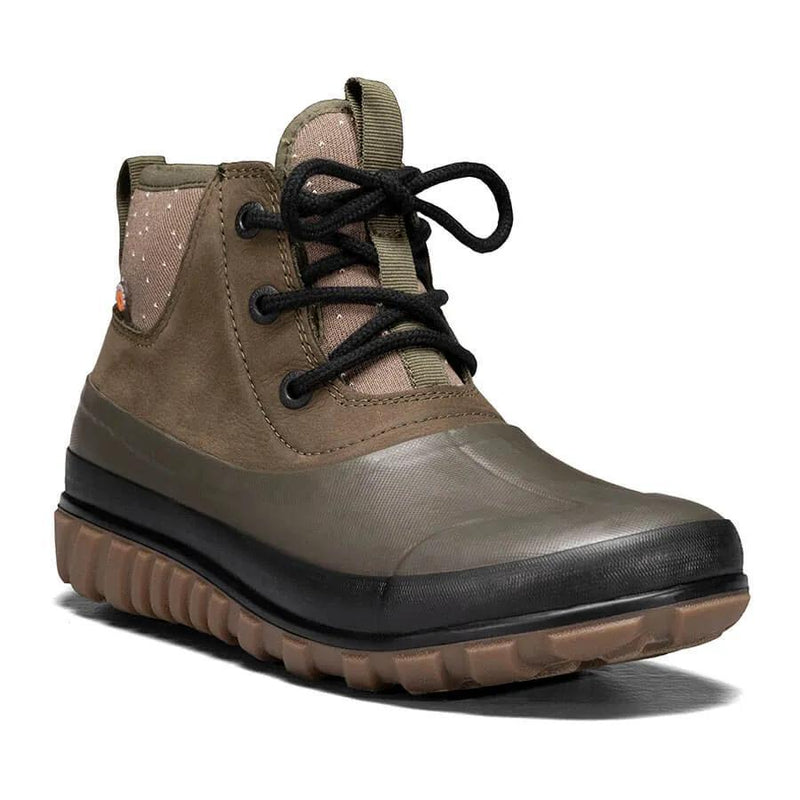 Women's Classic Casual Lace Leather Boot | Olive