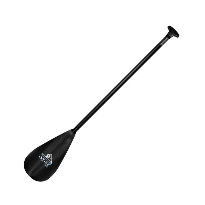 A black paddle on a white background