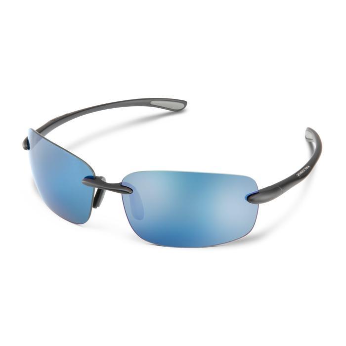 Suncloud Optics Topline Matte Black Polarized Blue Mirror Sunglasses