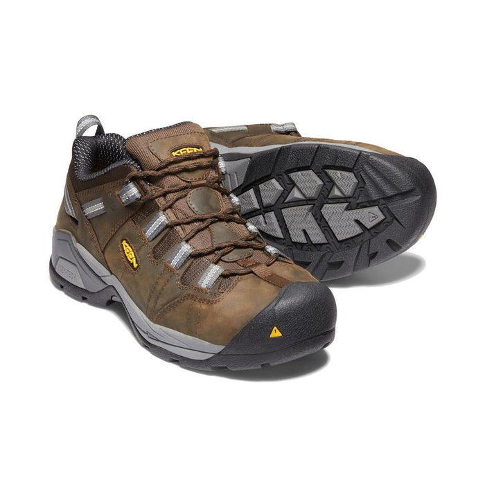 Keen Mens Detroit XT ESD Steel Toe Shoe in Cascade Brown and Gargoyle