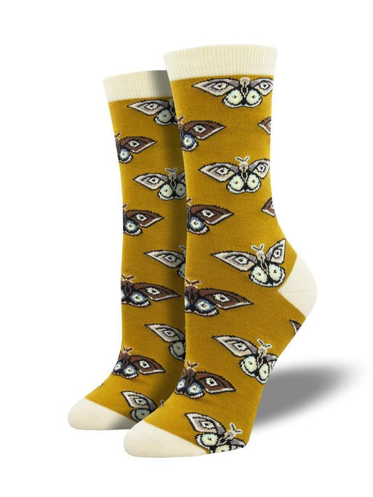 Socksmith Womens Vintage Moths Bamboo Crew Socks