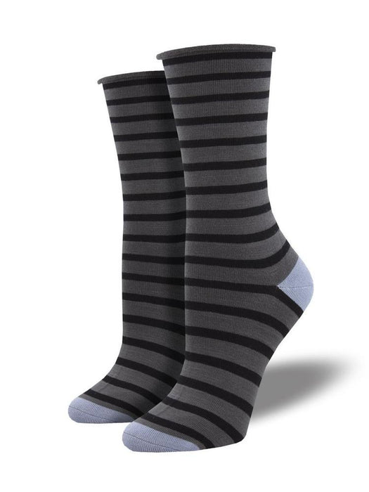 Socksmith Womens Sailor Stripe Roll Top Bamboo Socks