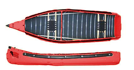 Radisson 12ft Wide Transom Canoe with Web Seats | Red