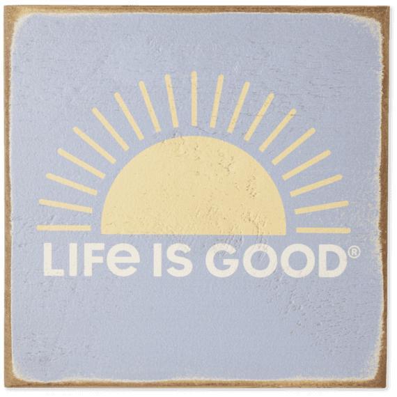 Life Is Good Sunrise Large Wooden Sign