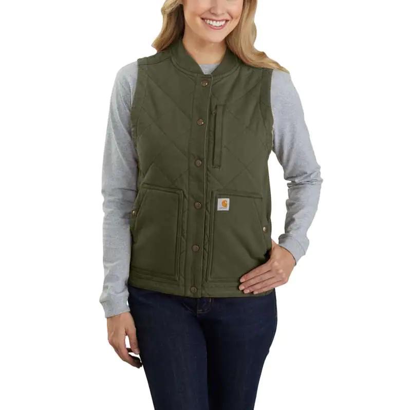 Carhartt Women's Rugged Flex Relaxed Fit Canvas Insulated Rib Collar Vest