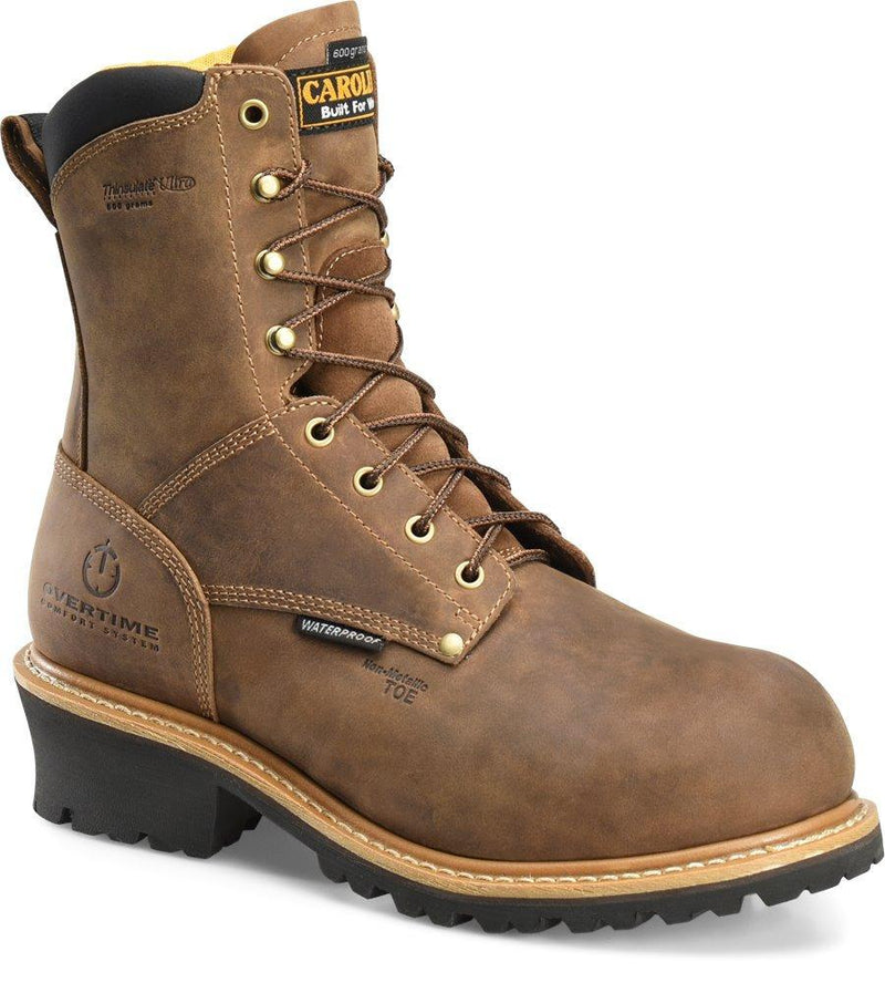 Men's Insulated Poplar 8" Composite Toe Work Boot | Brown Crazy Horse