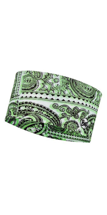 Buff Coolnet UV Wide Headband Winged Lime