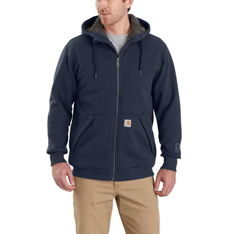 Carhartt Men's Rain Defender Rockland Sherpa-Lined Full Zip Hoodie