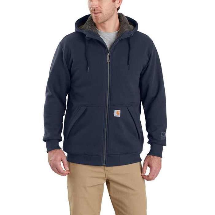 Carhartt Mens Rain Defender Rockland Sherpa Lined Full Zip Hoodie