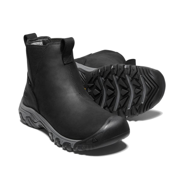 Keen Womens Greta Chelsea Waterproof Winter Boot in Black