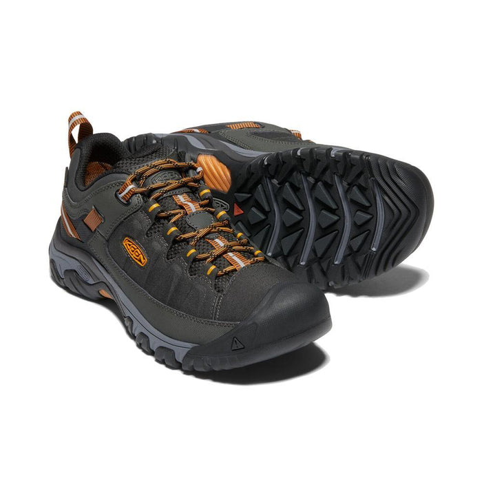 Keen Mens Targhee Exp Waterproof Hiking Shoe in Raven and Inca Gold