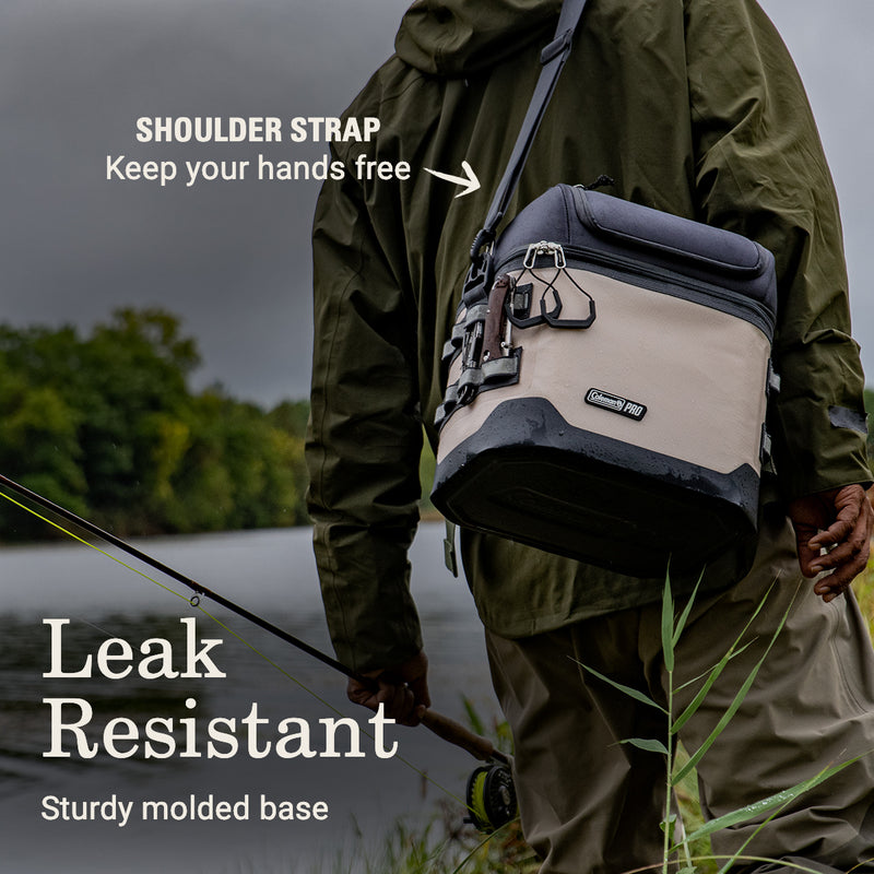 Coleman 16 Can Pro Soft Cooler | White Grey