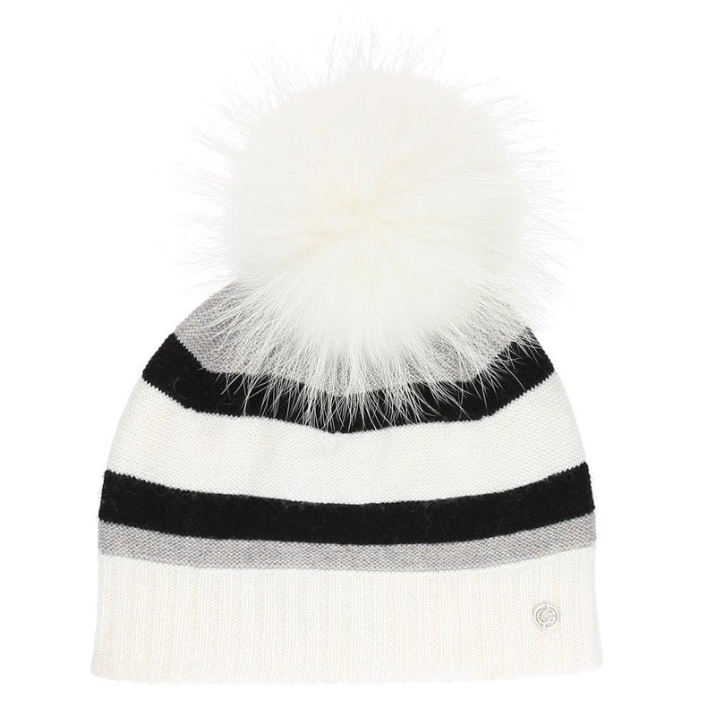 Chaos Roma Striped Pom Beanie