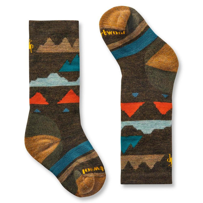 Kids' Wintersport Full Cushion Mountain Pattern OTC Socks