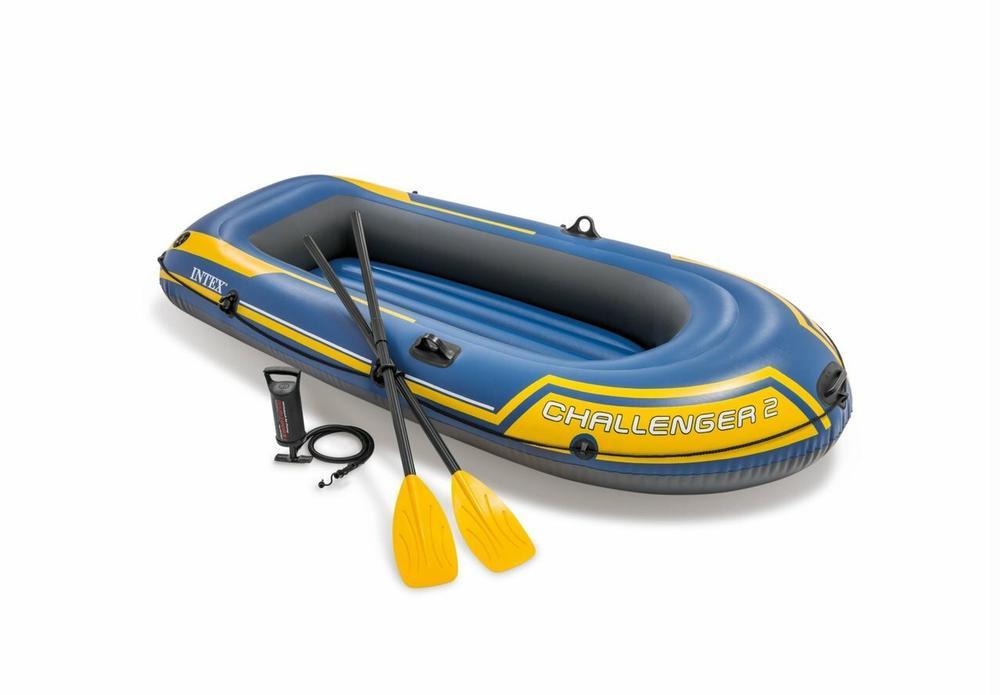 Intex Challenger 2 Inflatable Boat Set with Oars and Pump