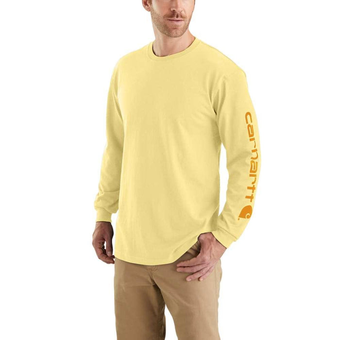 Carhartt Mens Loose Fit Heavyweight Long Sleeve Logo Graphic TShirt