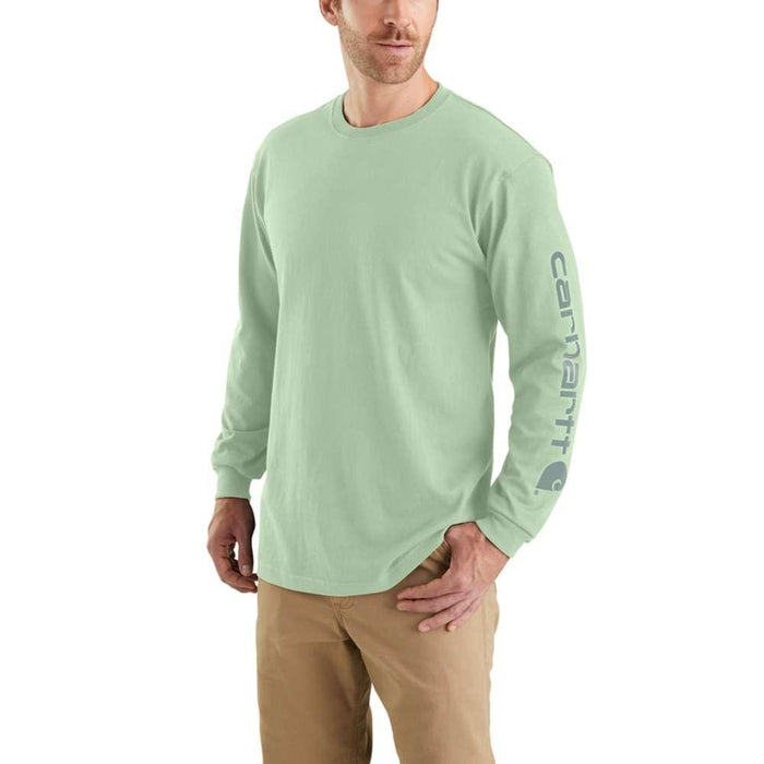 Carhartt Mens Loose Fit Heavyweight Long Sleeve Logo Graphic TShirt