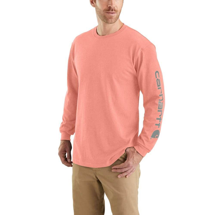 Carhartt Mens Loose Fit Heavyweight Long Sleeve Logo Graphic TShirt