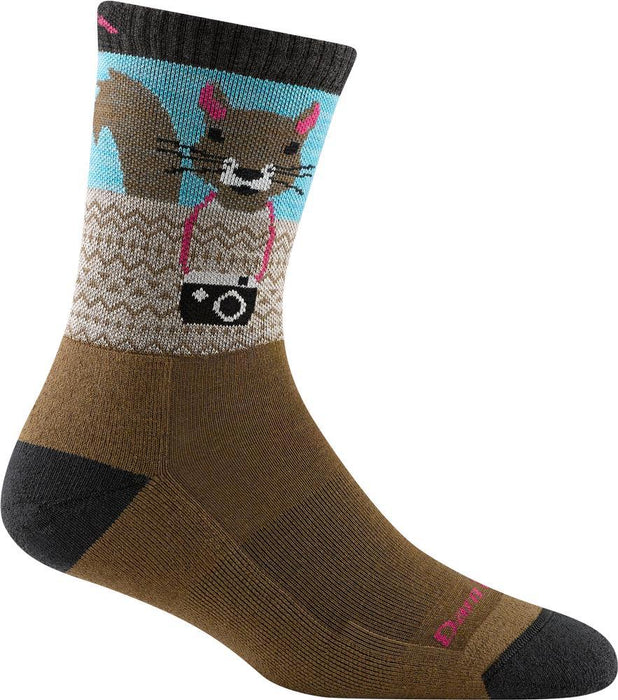 Darn Tough Womens Critter Club Micro Crew Lightweight Hiking Sock