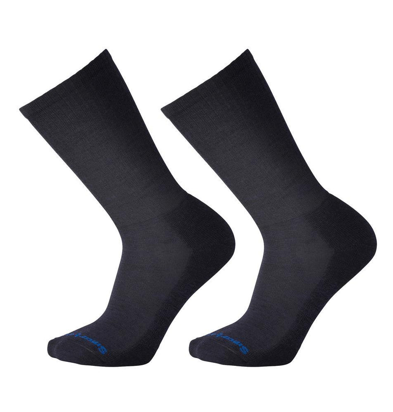 Smartwool Mens Heathered Rib Crew Socks 2 Pack