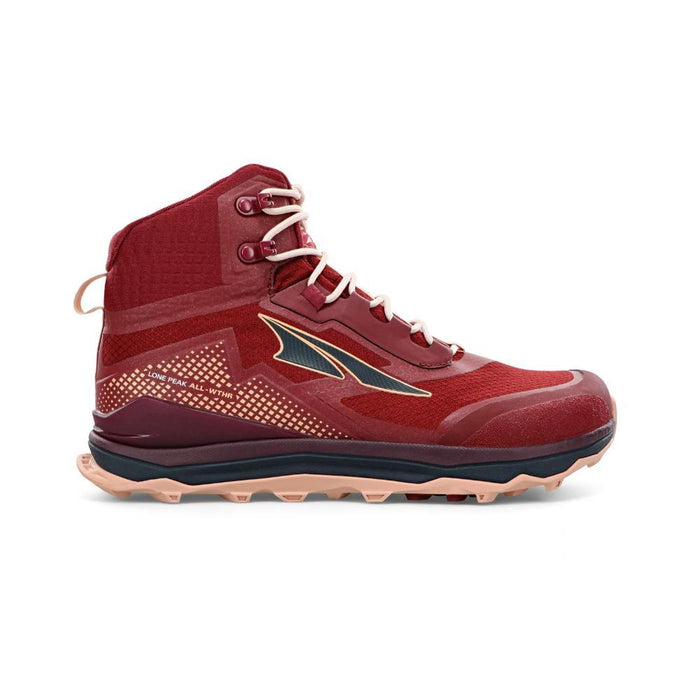 Altra Womens Lone Peak AllWthr Mid Boot in Maroon