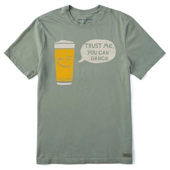 Life Is Good Mens Trust Me You Can Dance Short Sleeve Crusher Tee