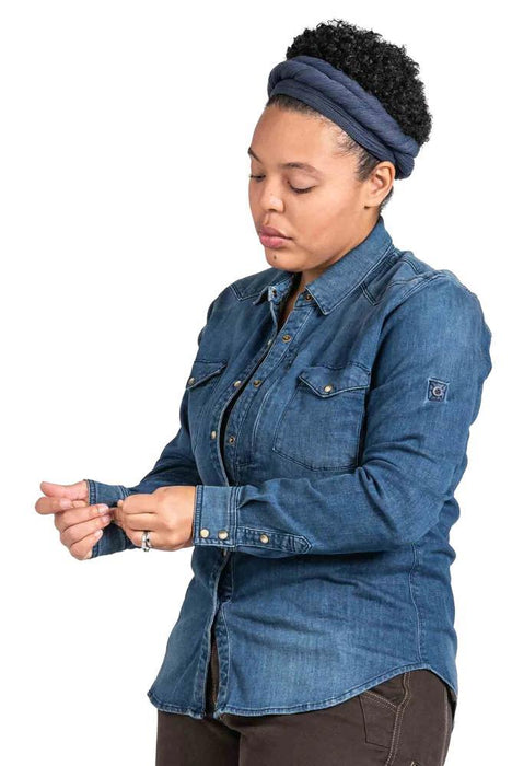 Dovetail Workwear Womens Zeller Workshirt Indigo Chambray