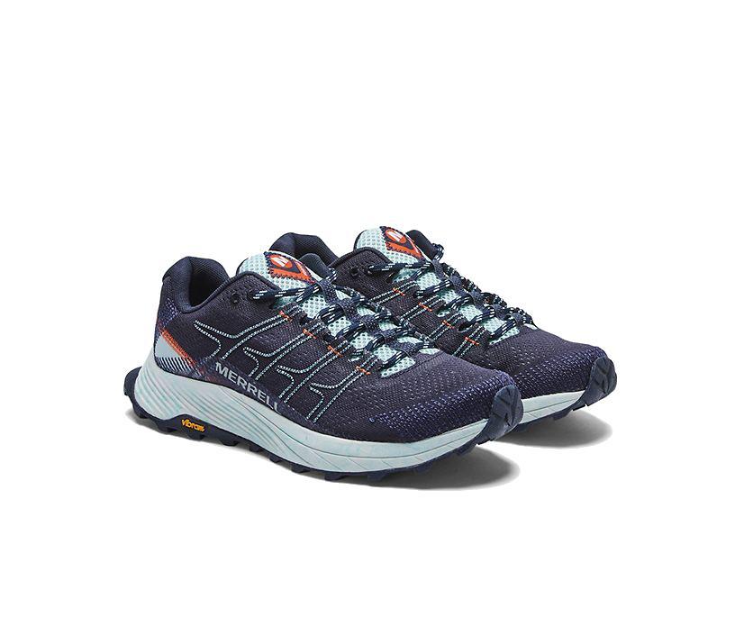 Merrell Womens Moab Flight Trail Running Shoes in Navy