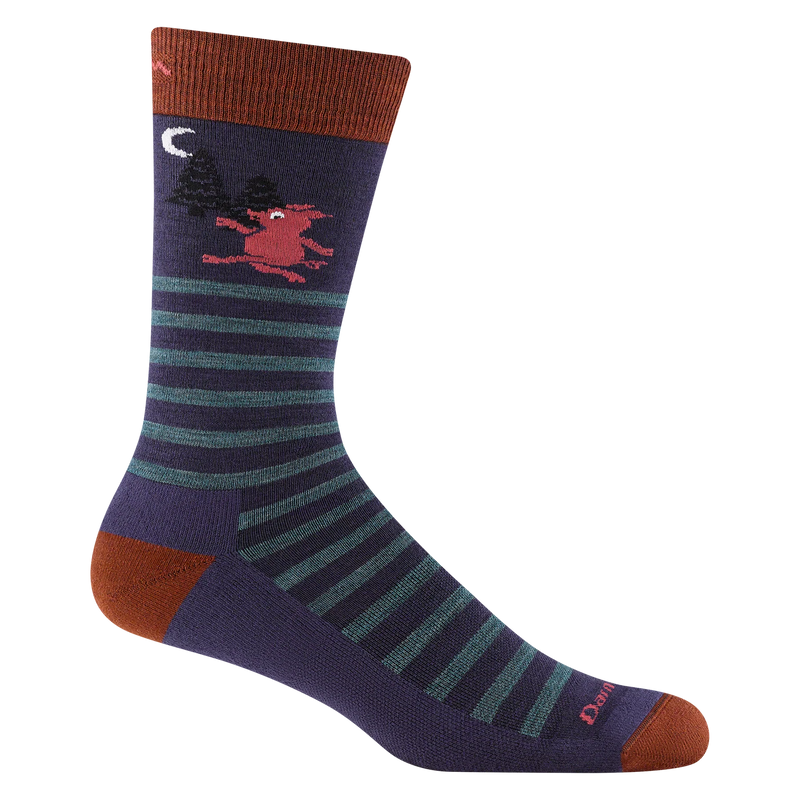 Men's Wild Life Crew Lightweight Lifestyle Socks | Blackberry