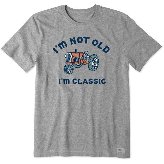 Life Is Good Mens Im Not Old Classic Tractor Crusher Lite Tee