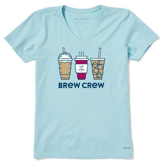 Life Is Good Women's Brew Crew Crusher Lite V-Neck Tee