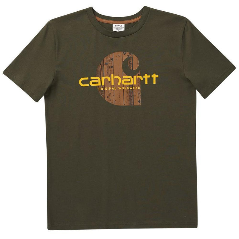 Carhartt Big Kids Short Sleeve Woodgrain C Logo Tee Shirt
