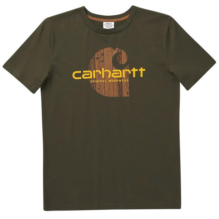 Carhartt Big Kids Short Sleeve Woodgrain C Logo Tee Shirt