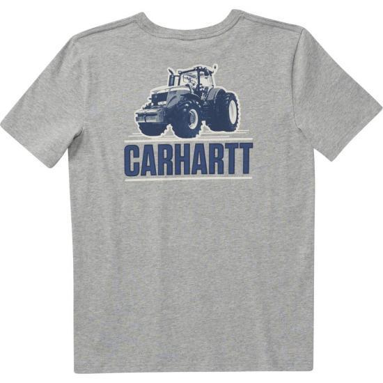 Kids' Short Sleeve Tractor Tee Shirt | Grey Heather