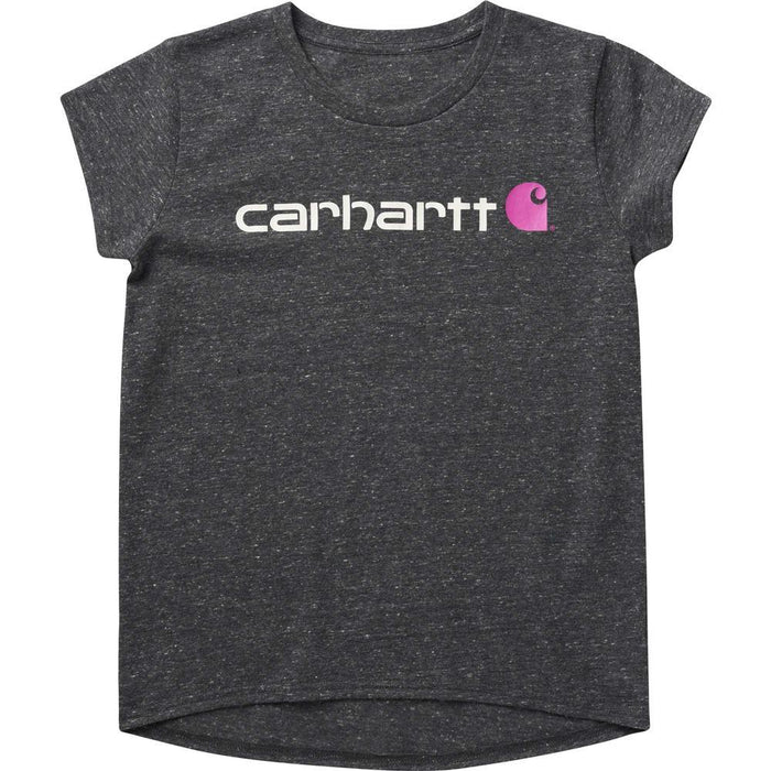 Carhartt Little Girls Crew Neck Core Logo Tee