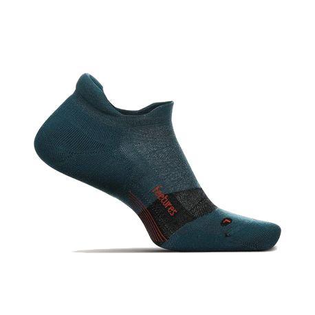 Feetures Merino 10 Cushion No Show Tab Socks Deep Ocean