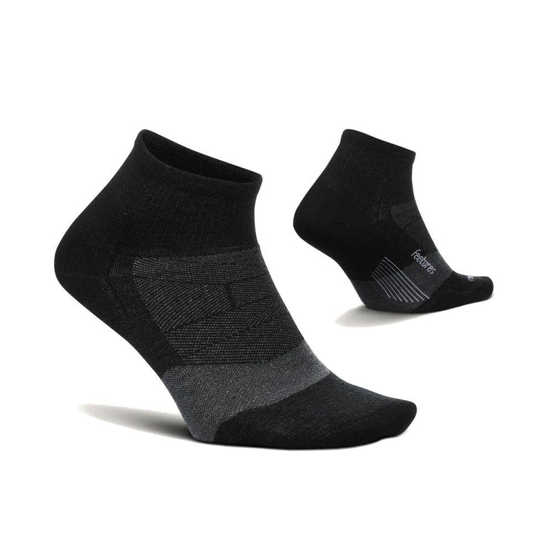 Women's Merino 10 Cushion Quarter Crew Socks Charcoal