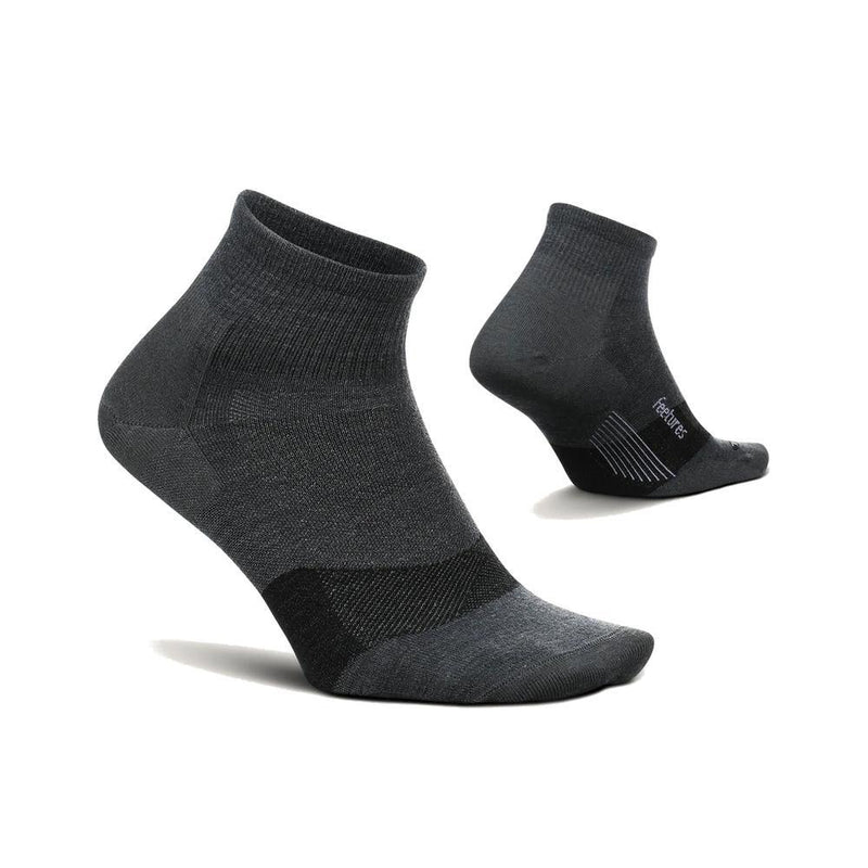 Merino 10 Cushion Quarter Crew Socks | Gray