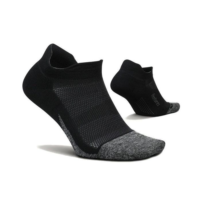 Feetures Elite Light Cushion No Show Tab Socks Black