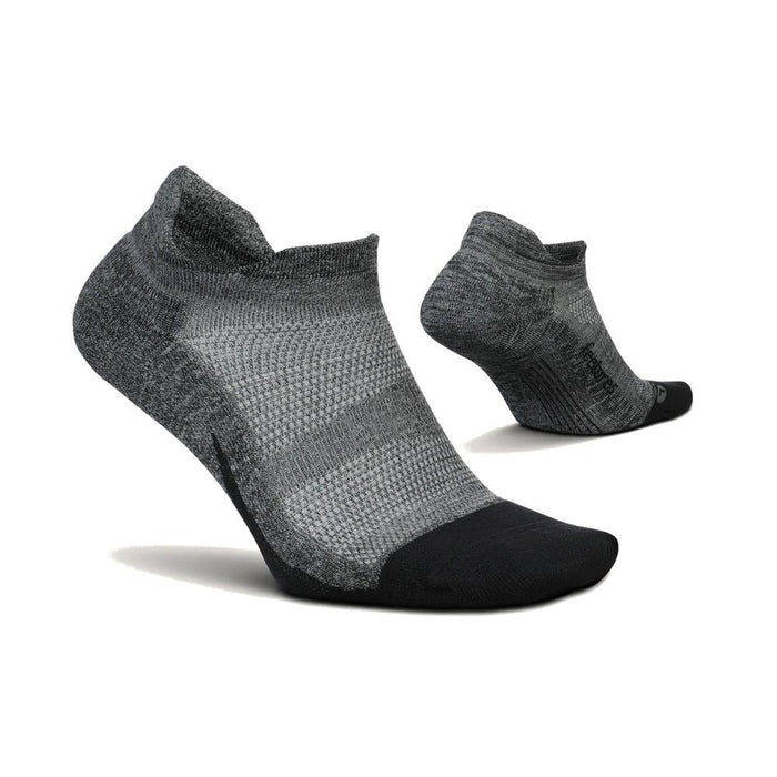 Feetures Elite Light Cushion No Show Tab Socks Grey