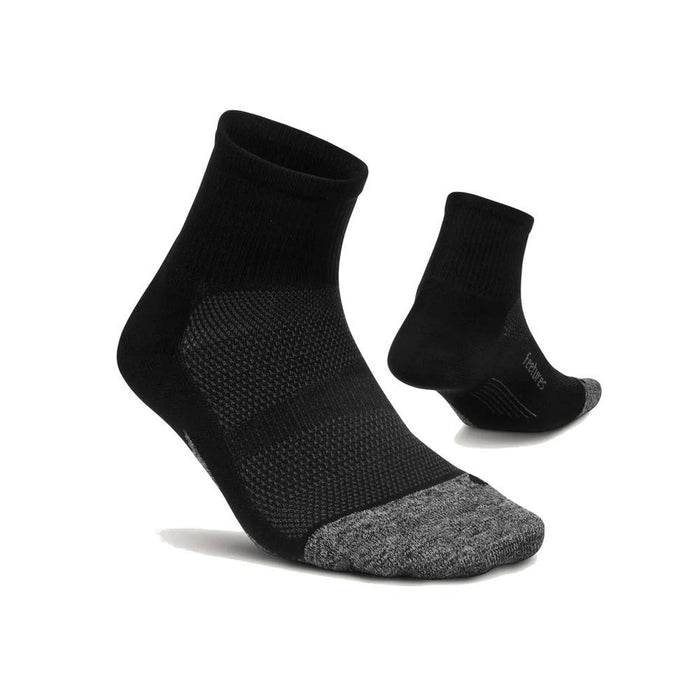 Feetures Elite Light Cushion Quarter Socks Black