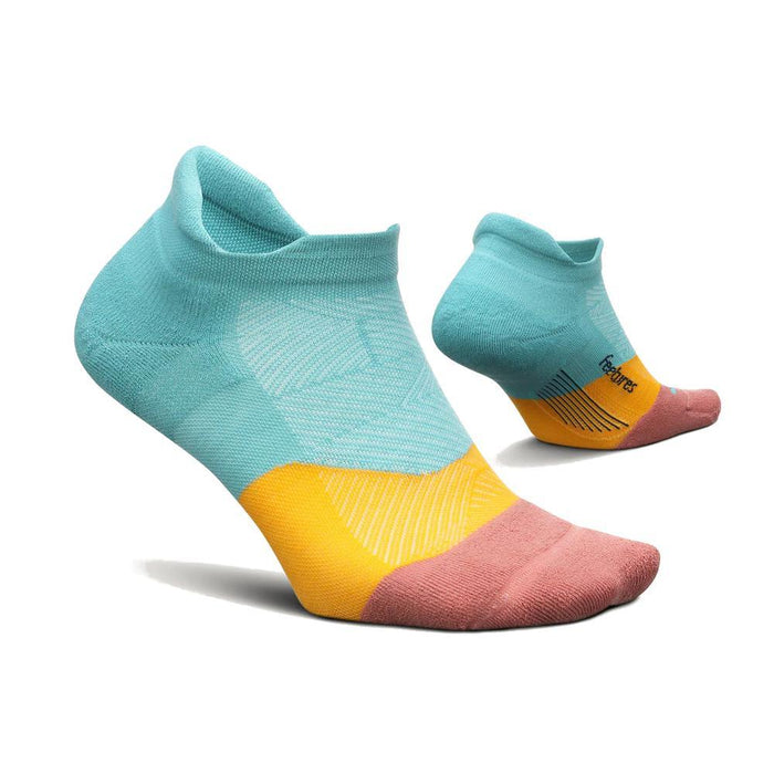 Feetures Elite Max Cushion No Show Tab Socks Takeoff Turquoise