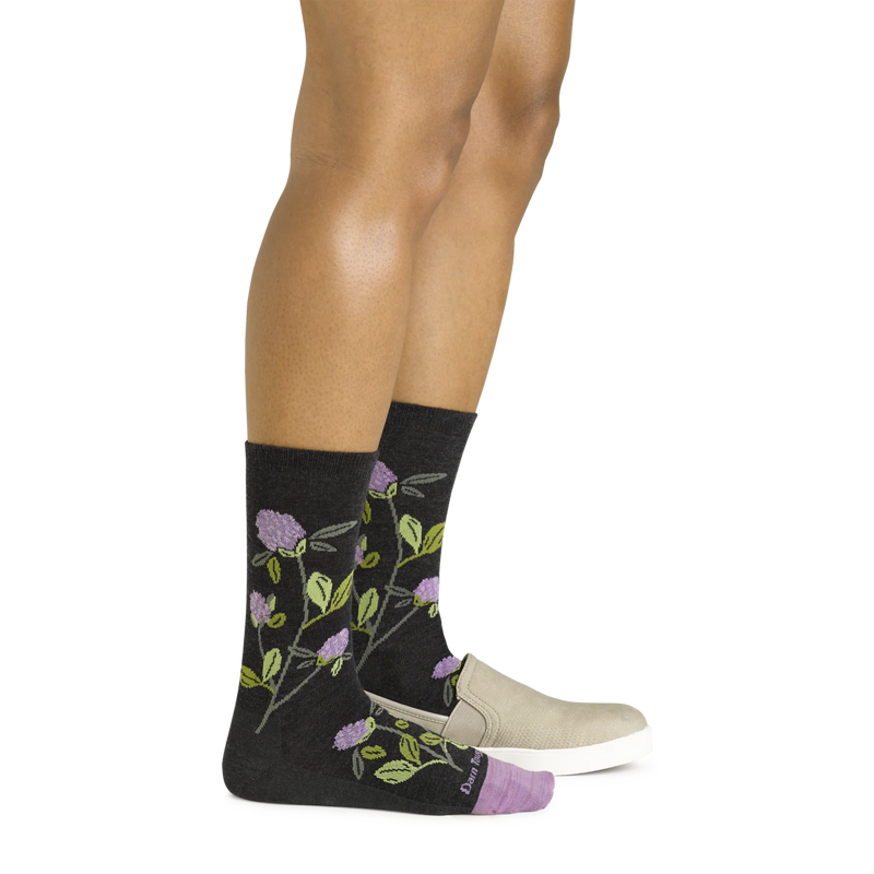 Women's Blossom Crew Lightweight Lifestyle Socks | Charcoal