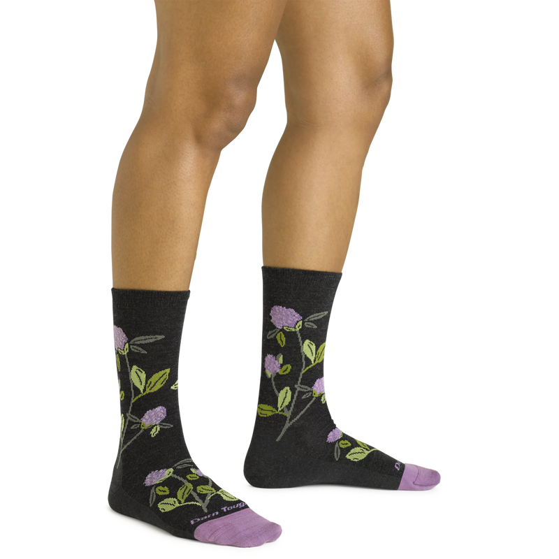 Women's Blossom Crew Lightweight Lifestyle Socks | Charcoal