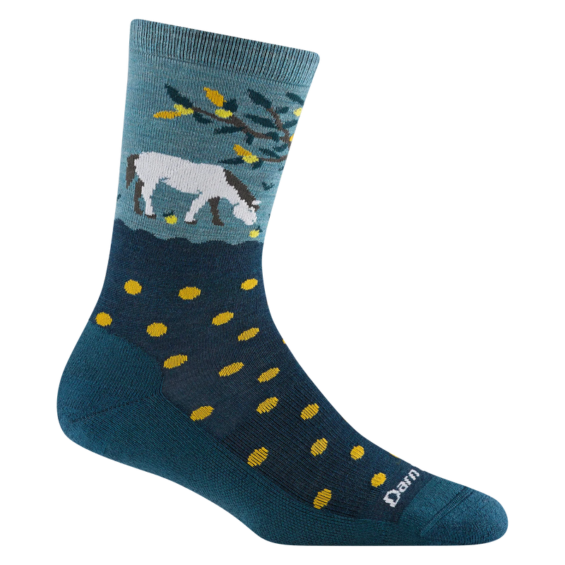 Women's Wild Life Crew Lightweight Lifestyle Socks | Dark Teal