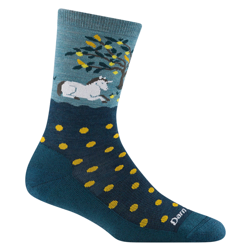 Women's Wild Life Crew Lightweight Lifestyle Socks | Dark Teal