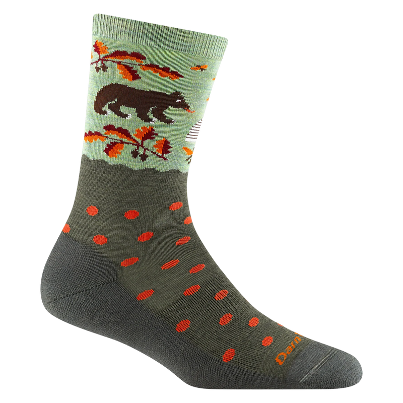 Women's Wild Life Crew Lightweight Lifestyle Socks | Forest