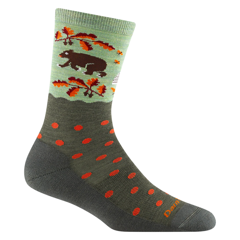 Women's Wild Life Crew Lightweight Lifestyle Socks | Forest