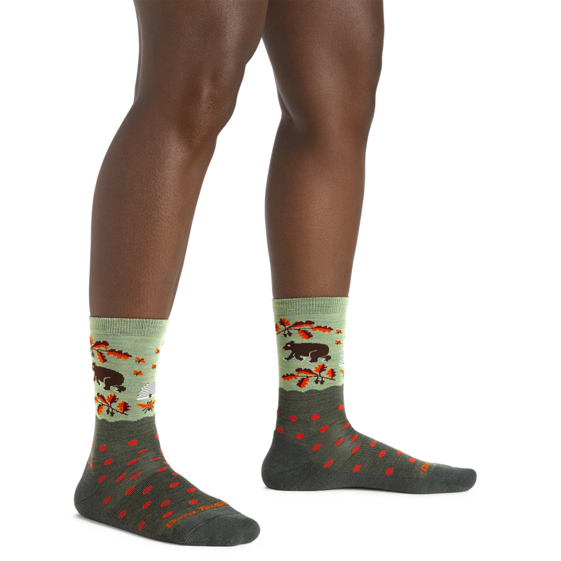Women's Wild Life Crew Lightweight Lifestyle Socks | Forest